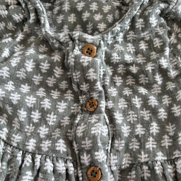 Wonder Nation Toddler Girls Long Sleeve X-Mas Green Pine Trees 3T - Picture 3 of 7